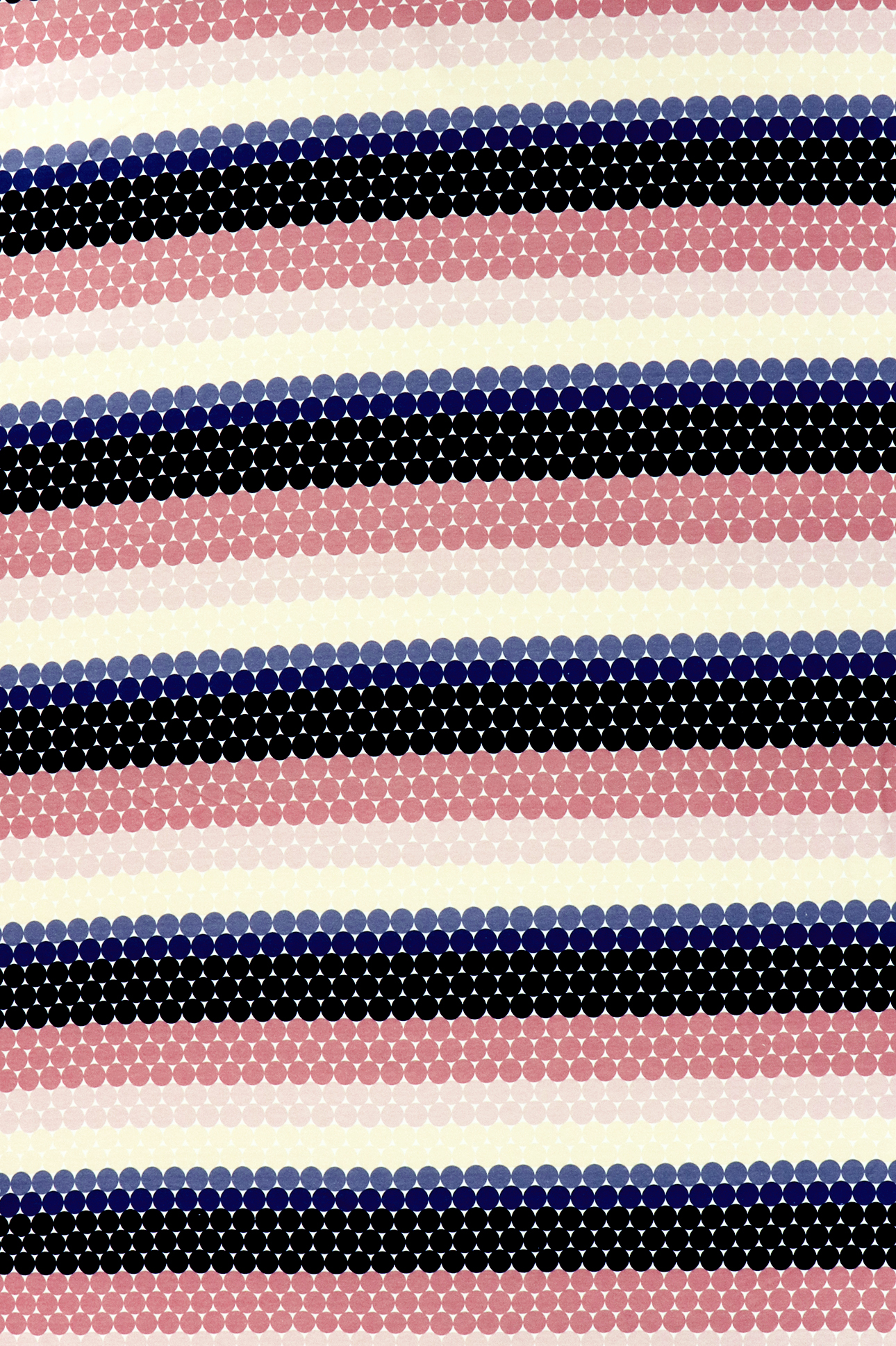 French Terry "Fräulein von Julie", punti geometrici in tonalità di blu e rosa