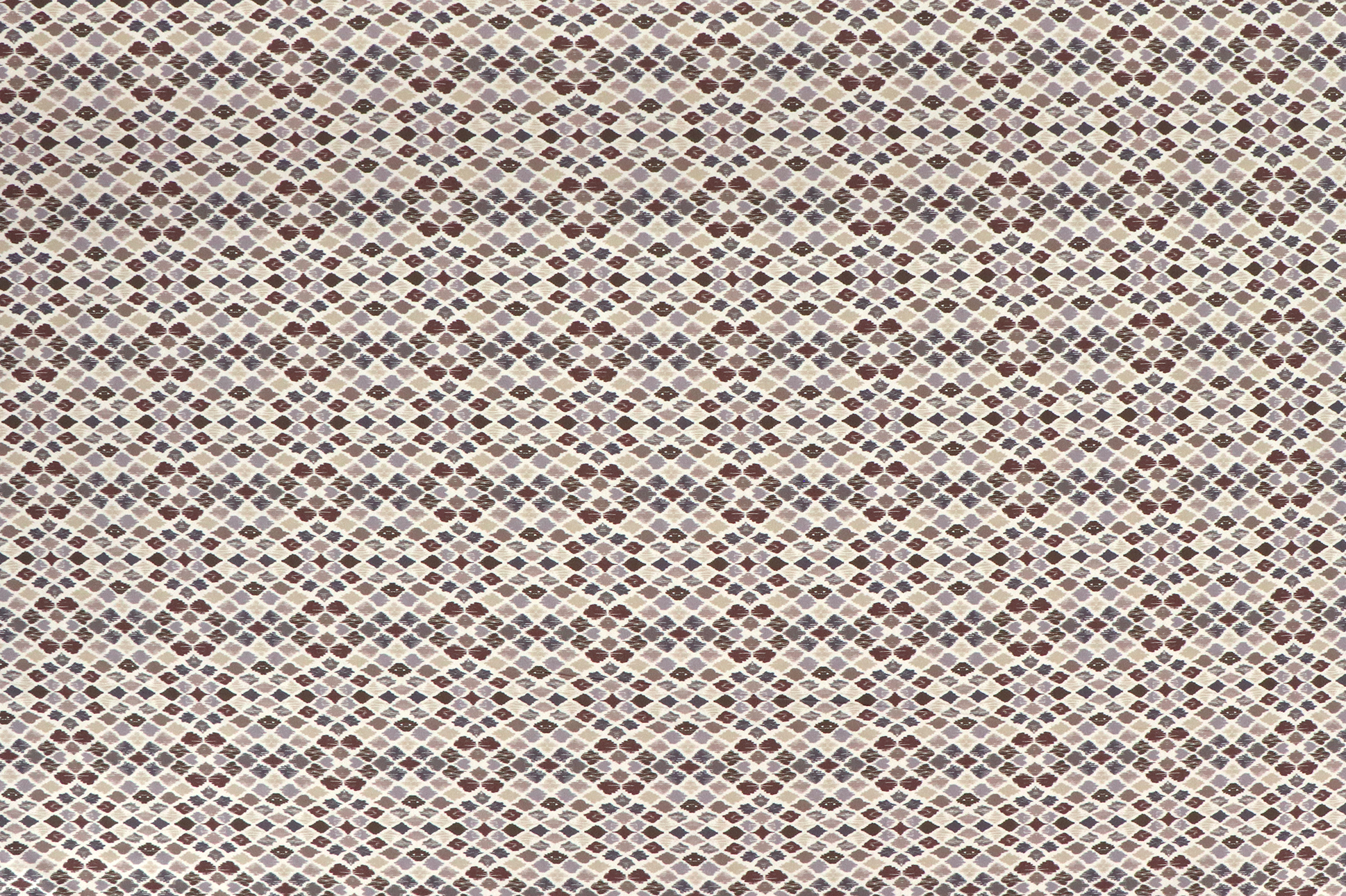Jersey di cotone, piccoli quadretti in marrone/grigio su fondo crema
