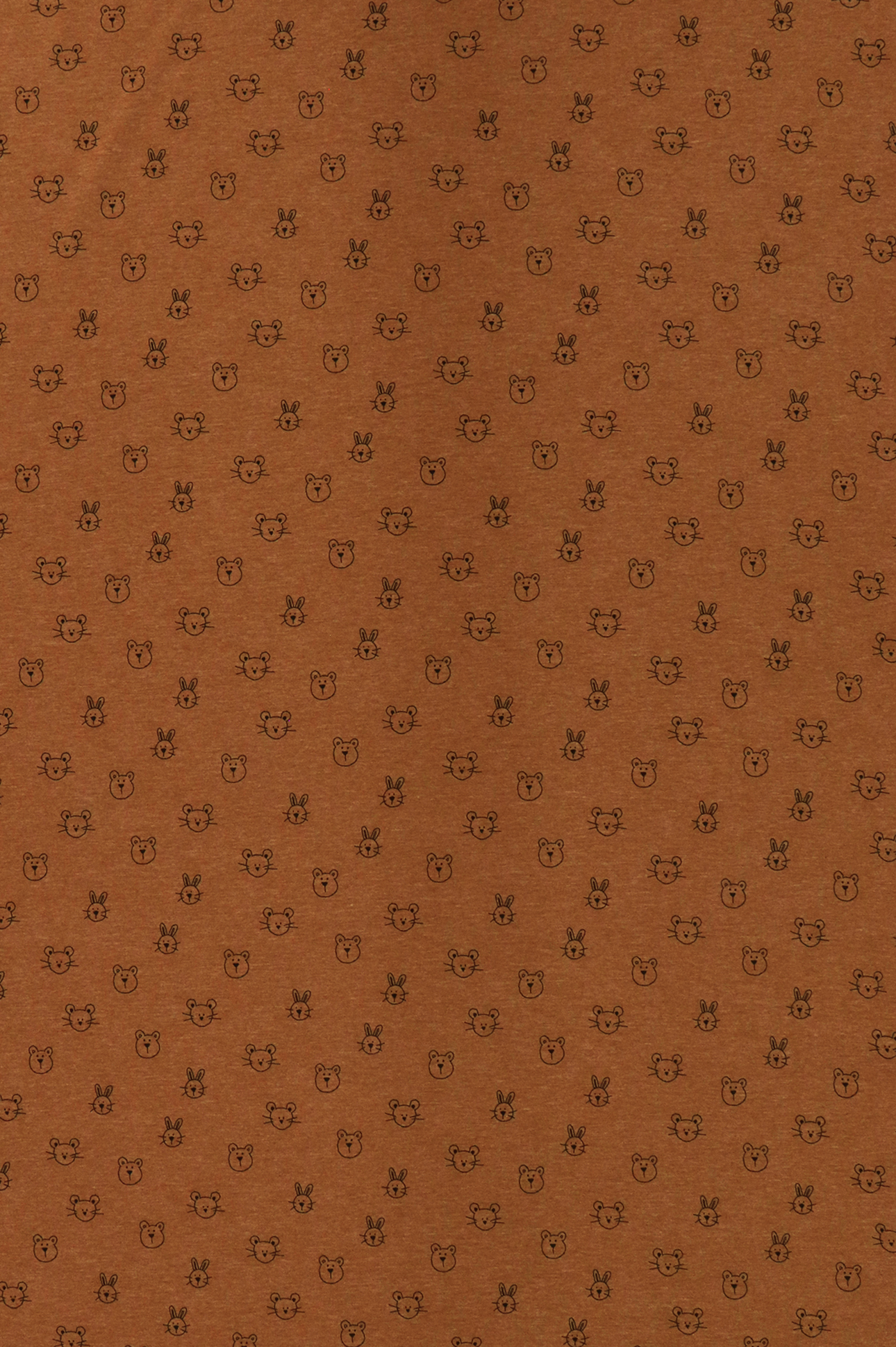 Jersey di cotone, animals su camel melange Jersey di cotone, animals su camel melange