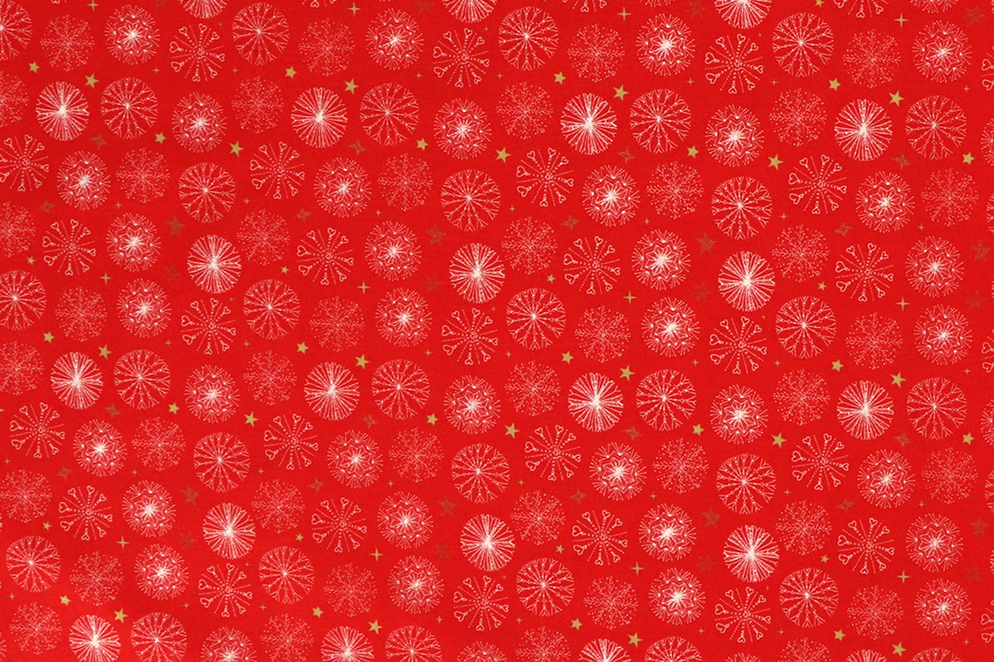 Popeline di cotone, Stelle di Natale su rosso