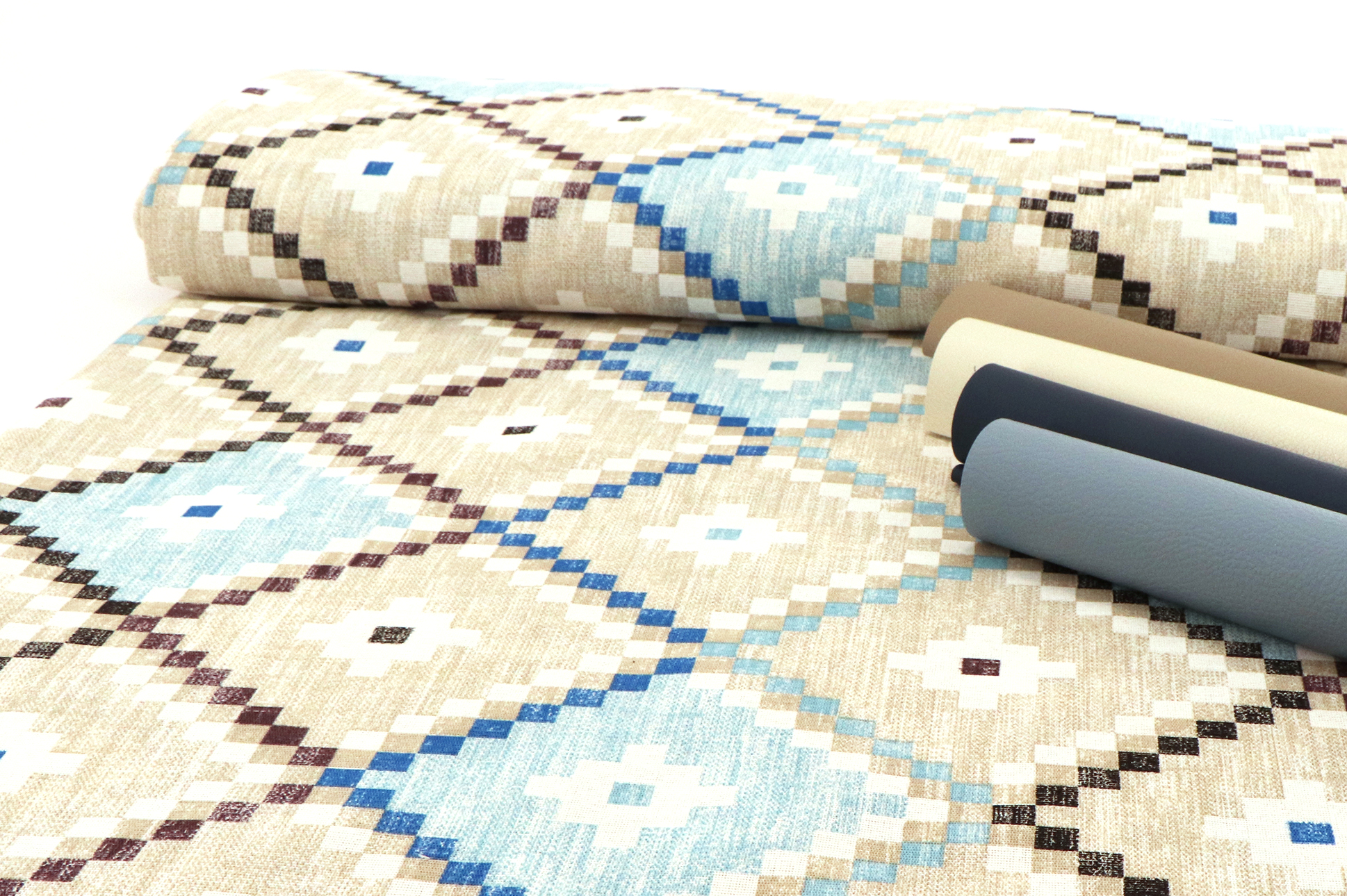 Tessuto da decorazione, motivo geometrico colorato