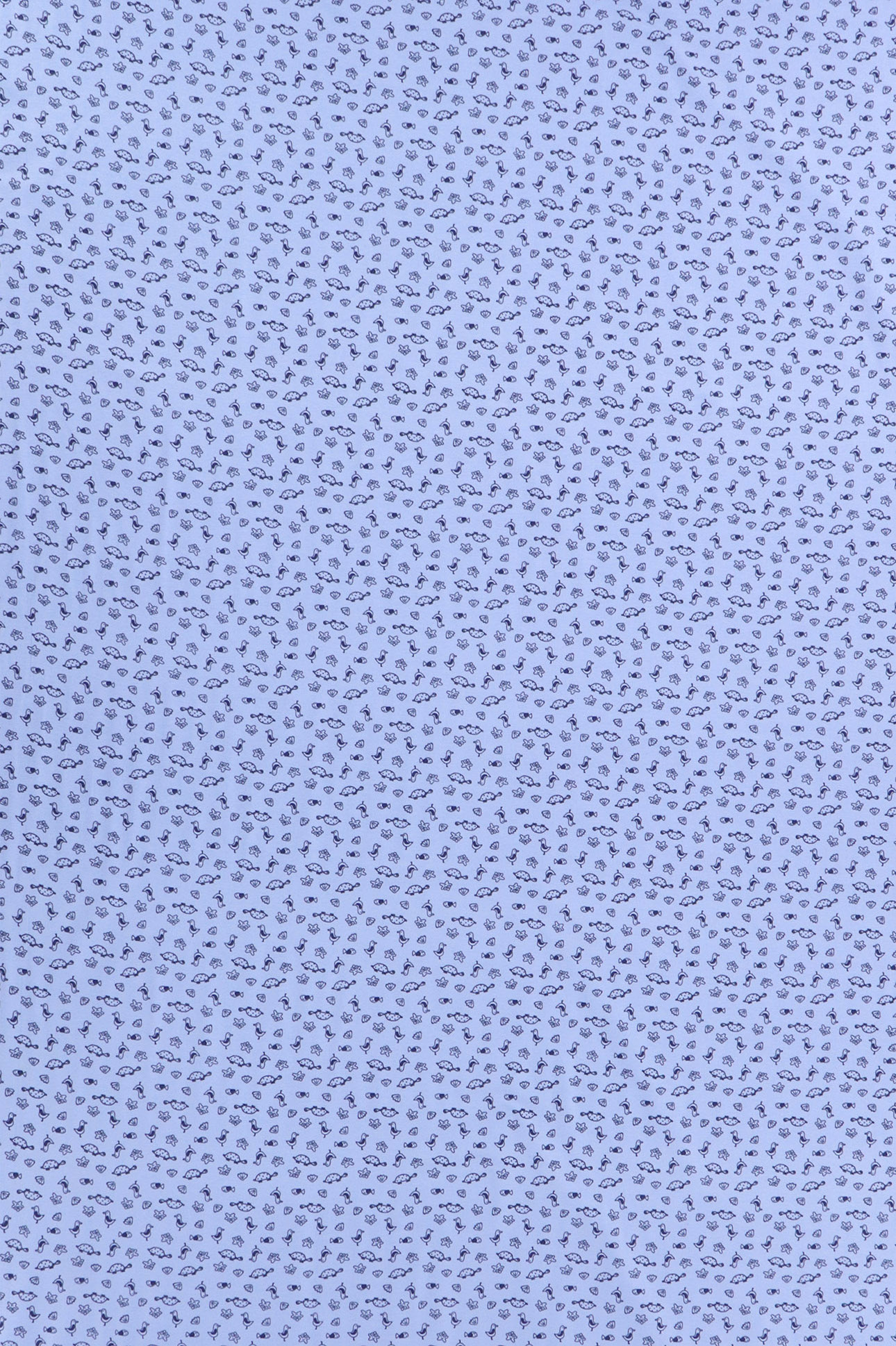 Jersey di cotone, piccoli animaletti su fondo azzurro