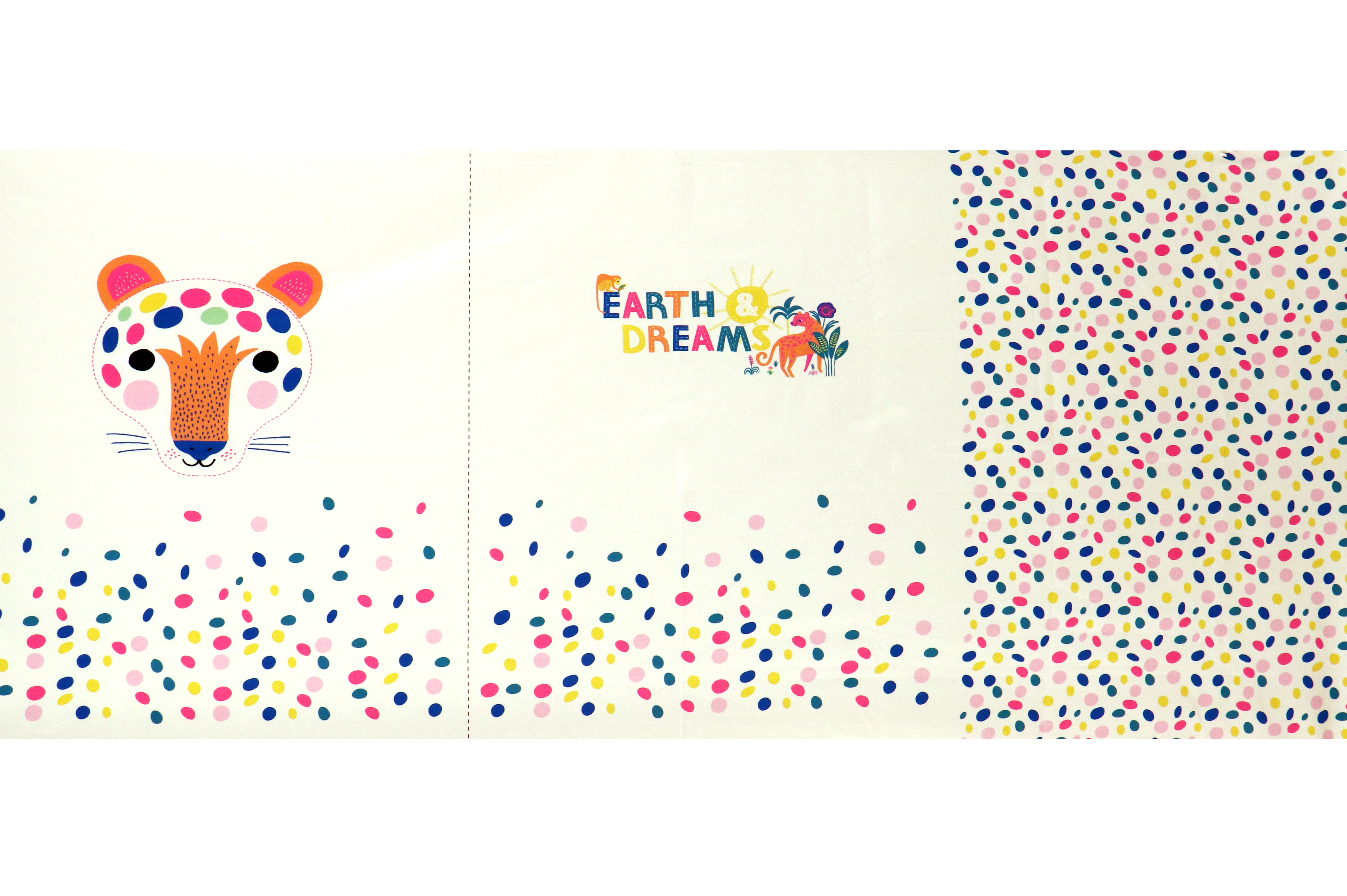 Pannello, earth dream - leopardo con punti colorati, jersey