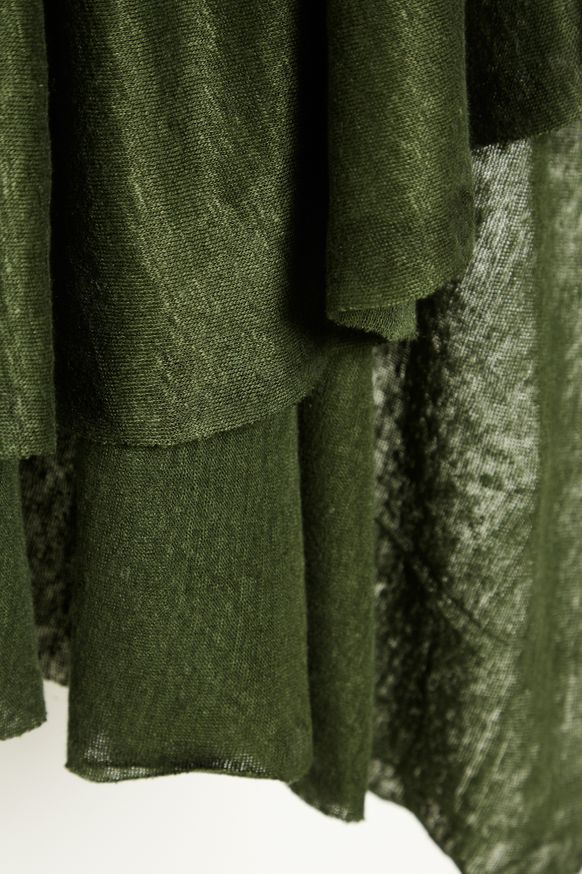 Lino maglia fine, verde cachi