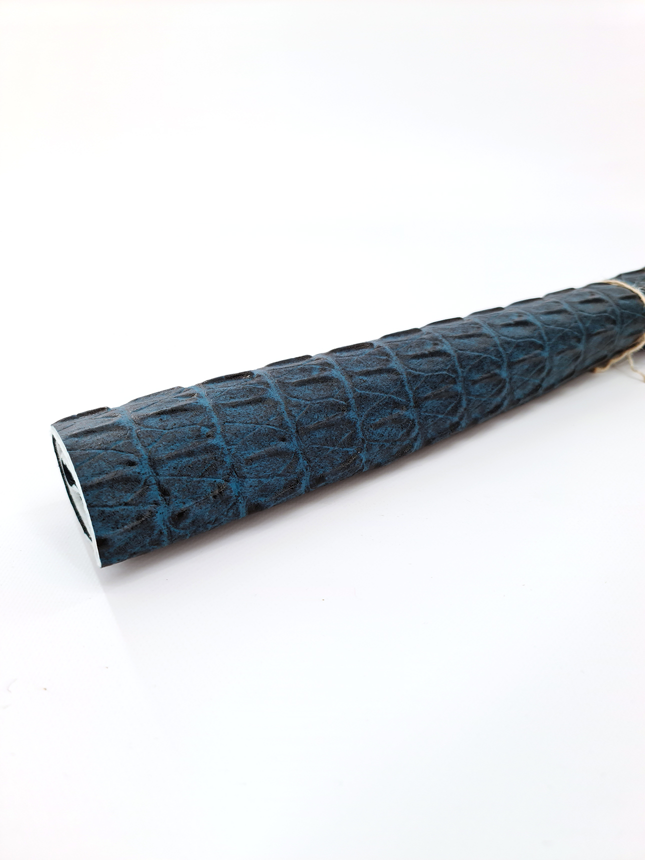 Similpelle, 50 x 70 cm, effetto pelle di coccodrillo - petrolio
