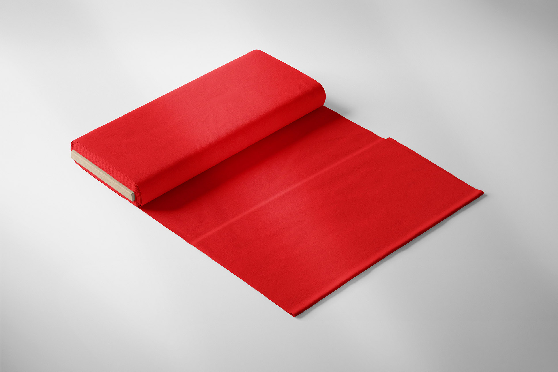 Tessuto tubolare per polsini, rosso tinta unita