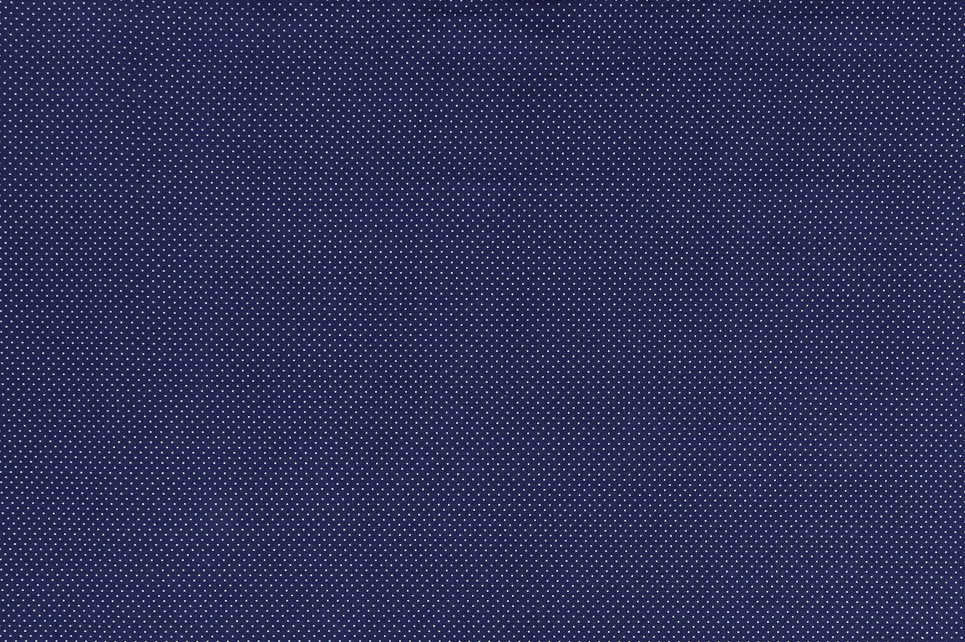 Popeline di cotone, piccoli puntini su fondo blu jeans