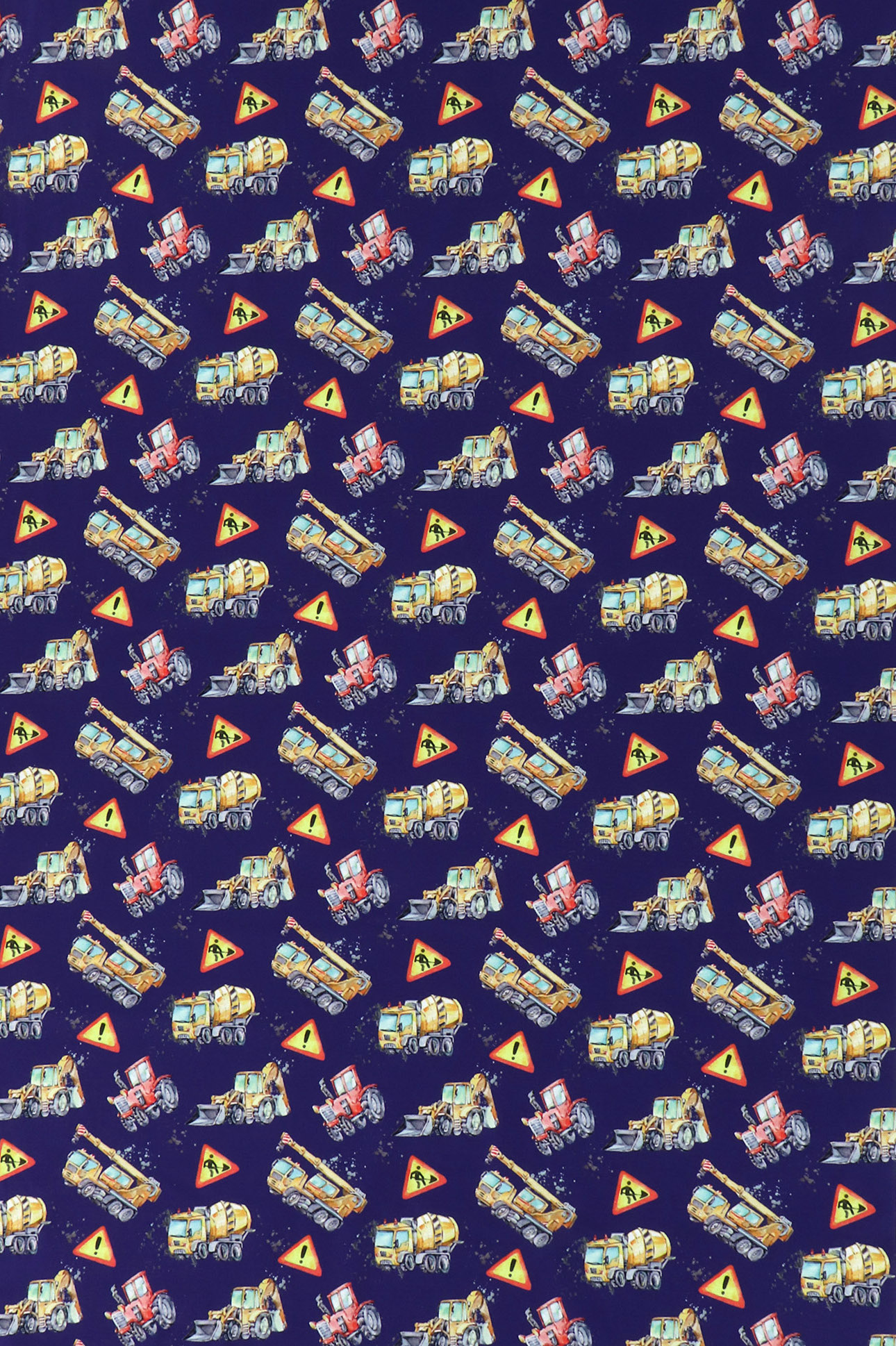 Jersey "Fräulein von Julie", veicoli da costruzione su fondo blu scuro