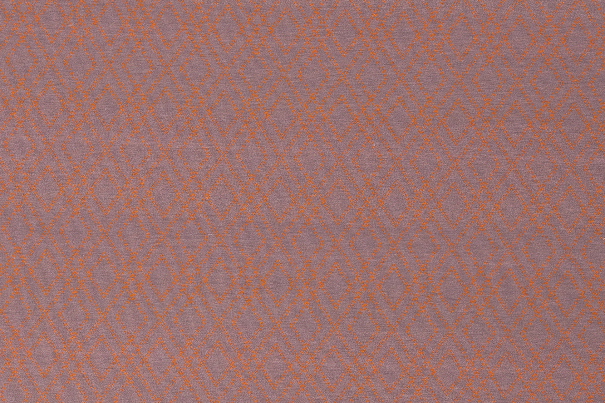 Jersey di cotone, rombo arancione su grigio/lila