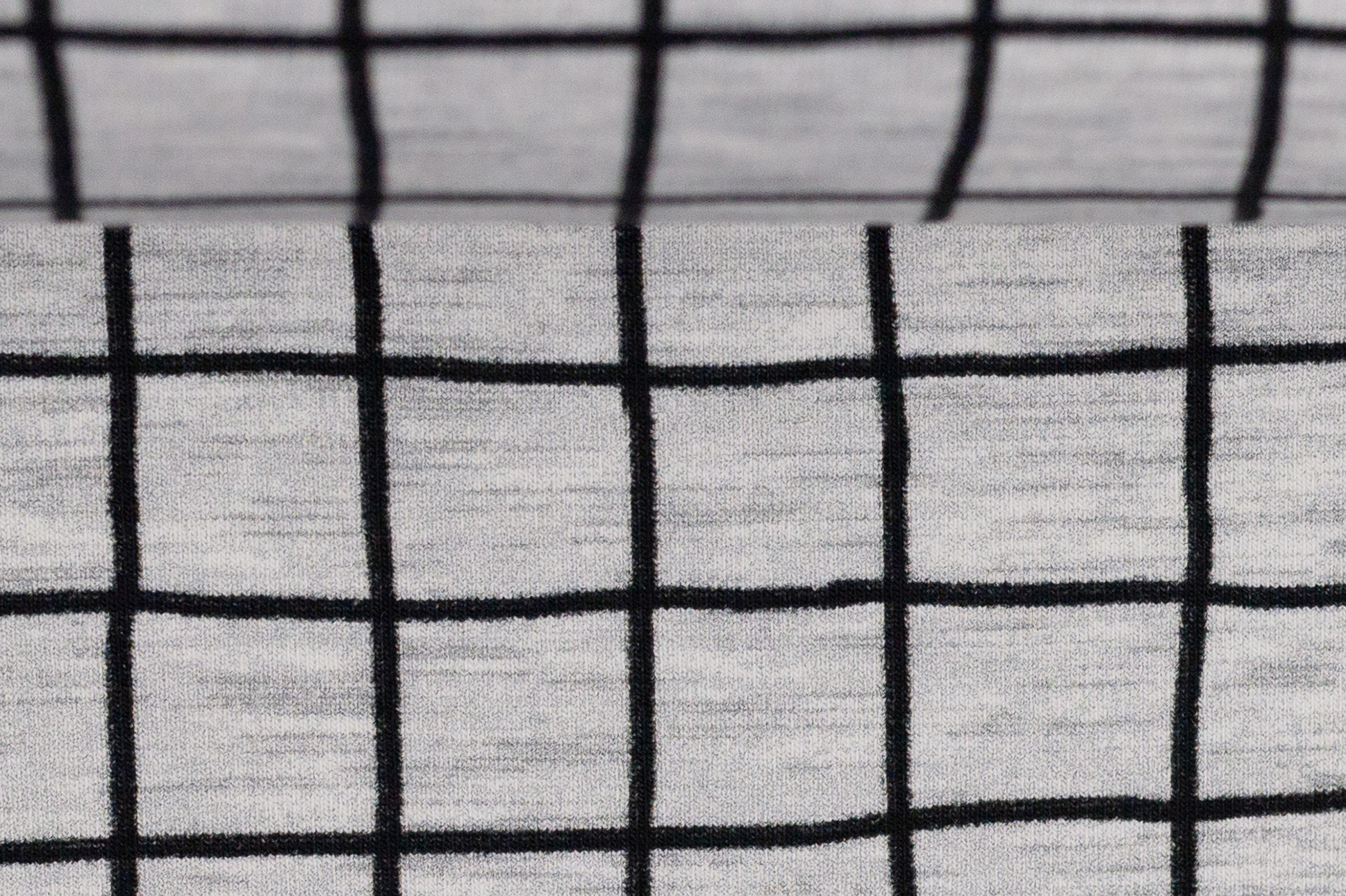 Jersey di cotone, quadretti grigio melange