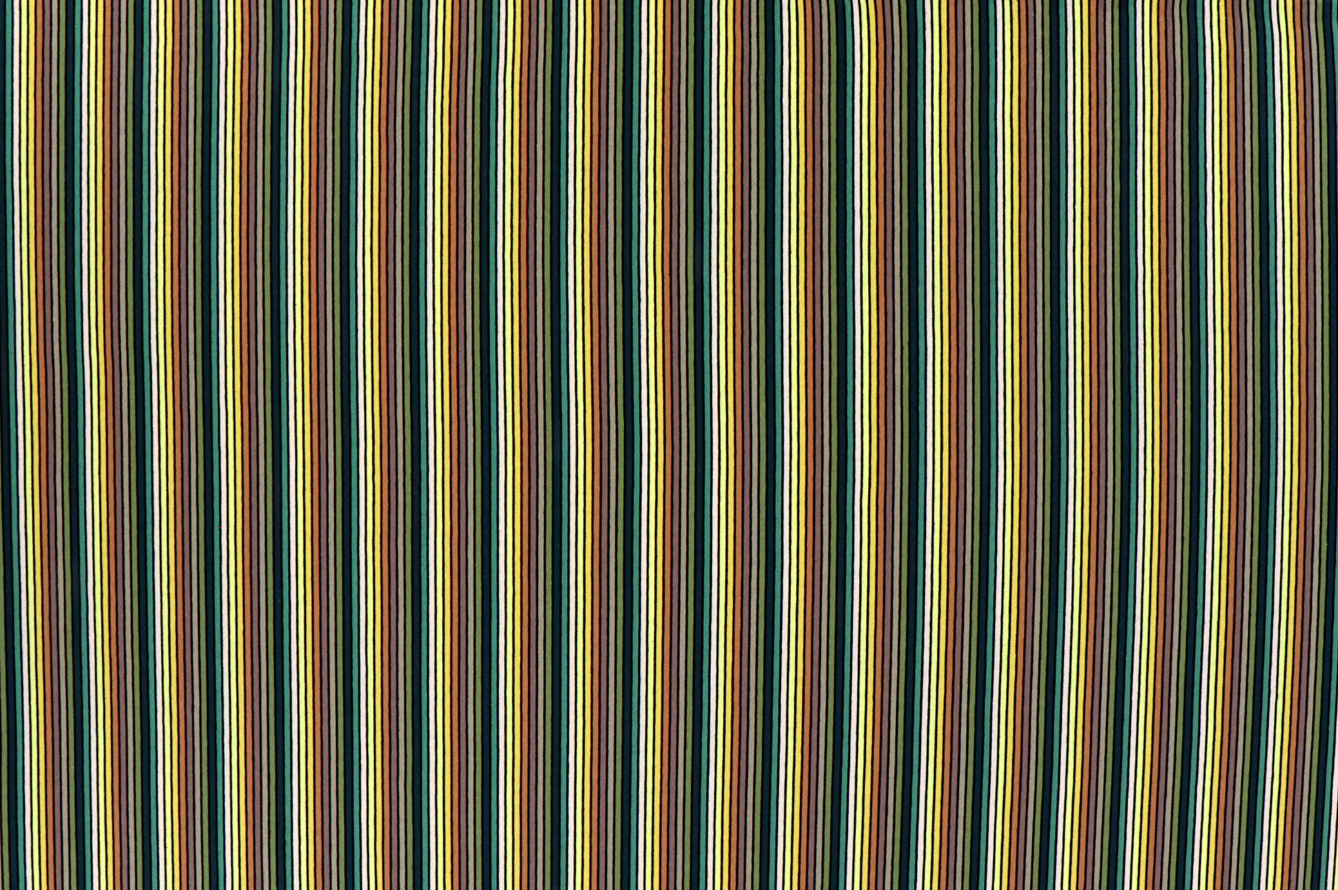 Jersey di cotone, strisce sottili verdi, gialle e marroni Jersey di cotone, strisce sottili verdi, gialle e marroni