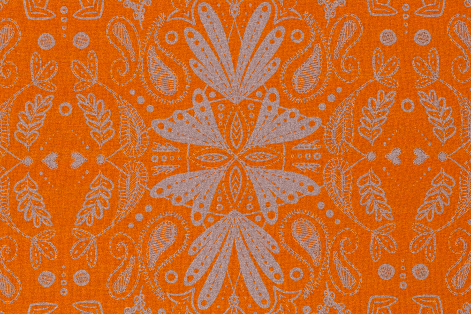 French Terry modal, armonia arancione / grigio