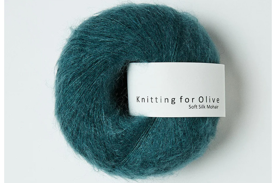 Knitting for Olive, Soft Silk Mohair Petroleum Green