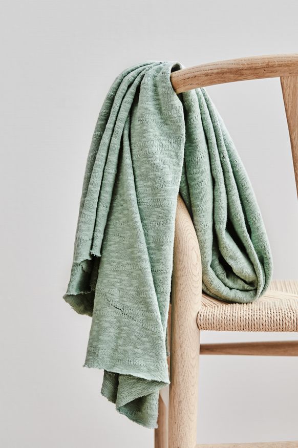 Organic slub Jacquarad knit, verde salvia