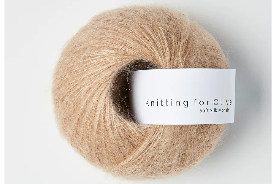 Knitting for Olive, Soft Silk Mohair Mushroom Rose