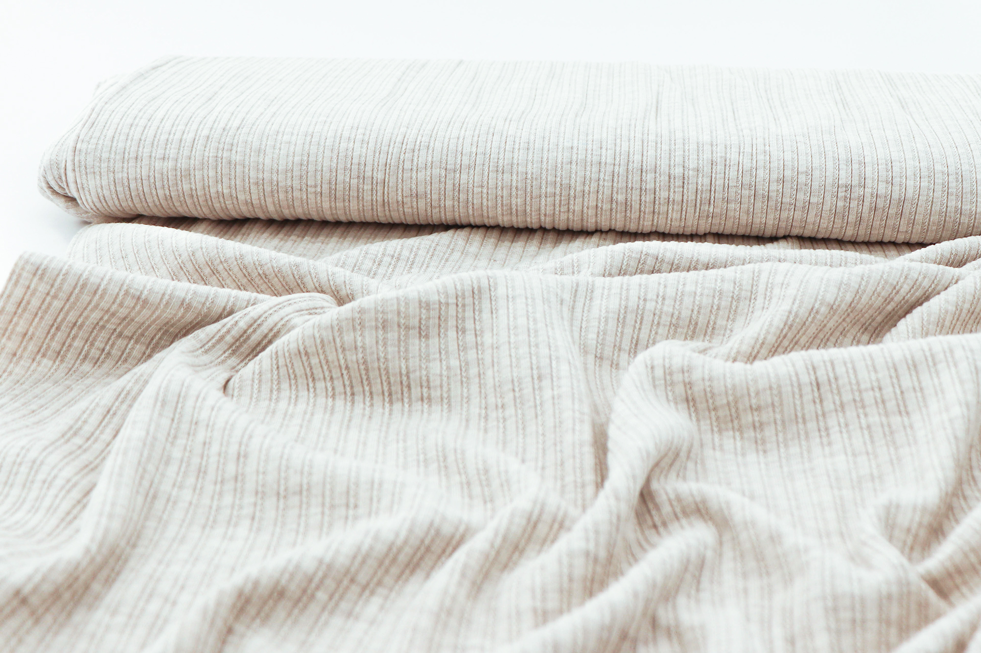 Jacquard Jersey cable knit, beige melange