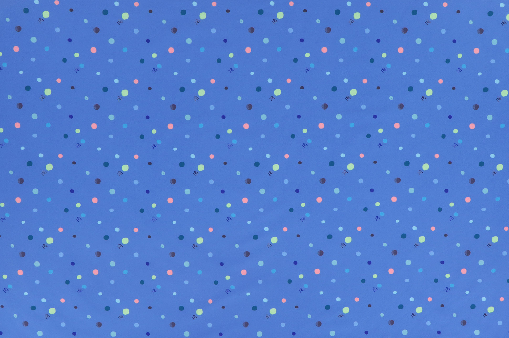 Softshell, puntini colorati su fondo blu